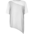 River Island Womens Contrast Chiffon Asymmetric Hem T-shirt