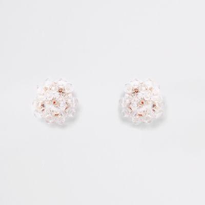 River Island Womens Rose Gold Tone Beaded Earrings