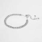 River Island Womens Silver Color Rhinestone Lariat Bracelet