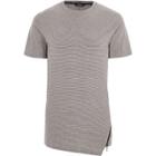 River Island Mens Only And Sons Stripe Zip Hem T-shirt