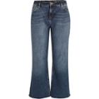 River Island Womens Mid Wash Cropped Raw Hem Flare Jeans