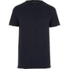 River Island Mens Slim Fit Raw Cut Pocket T-shirt