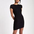 River Island Womens Ribbed Cap Sleeve Fitted Dress