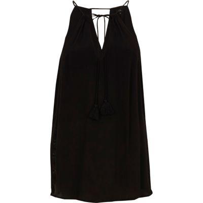 River Island Womens Lace Side Tie Neck Sleeveless Top
