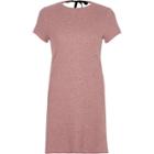 River Island Womens Ribbed Tie Back Longline Top