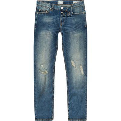 River Island Mens Only And Sons Slim Fit Ripped Jeans