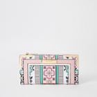 River Island Womens Mixed Print Fold Out Purse