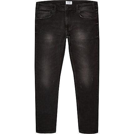 River Island Mens Big And Tall Only And Sons Biker Hem Jeans