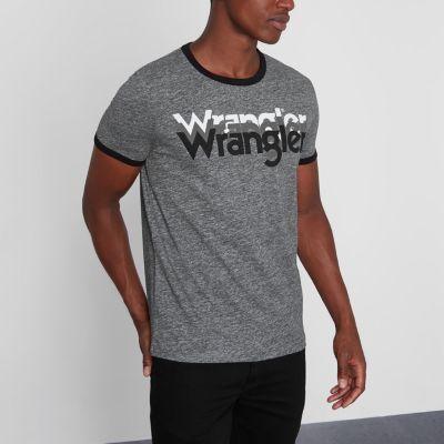 Mens Wrangler Mirror Logo Print T-shirt