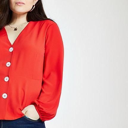River Island Womens Plus Long Sleeve Tea Top