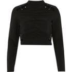 River Island Womens Ruched Embellished Crop Top