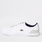 River Island Mens Lacoste White Leather Contrast Trainers