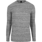 River Island Mens Marl Long Sleeve Muscle Fit Jumper