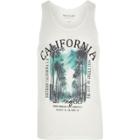 River Island Mens White 'california' Palm Tree Print Vest