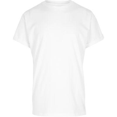 River Island Mens White Oversized Short Sleeve T-shirt