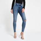 River Island Womens Amelie Super Skinny Rip Jeans