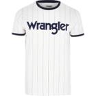 Mens White Wrangler Stripe Ringer T-shirt