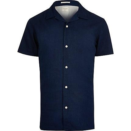 River Island Mens Selected Homme Denim Slim Fit Shirt