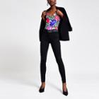 River Island Womens White Floral Spot Bodysuit