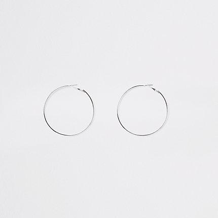 River Island Womens Silver Colour Hoop Earrings