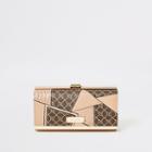 River Island Womens Ri Monogram Patchwork Cliptop Purse