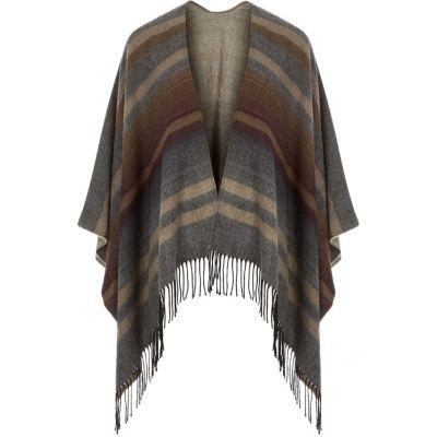 River Island Mens Woven Stripe Cape