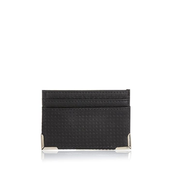 River Island Mensblack Perforated Cardholder