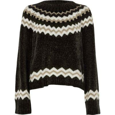 River Island Womens Fairisle Chenille Jumper
