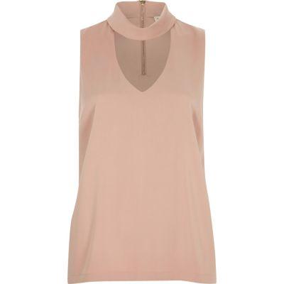 River Island Womens Nude Choker Top