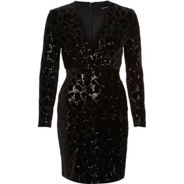 River Island Womens Sparkly Sequin Bodycon Party Dress
