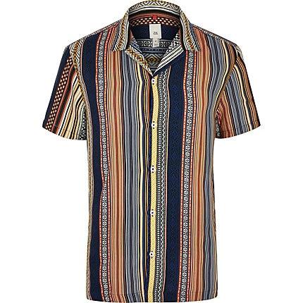 River Island Mens Big And Tall Aztec Shirt