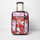 River Island Womens And Red Floral Print Cabin Suitcase