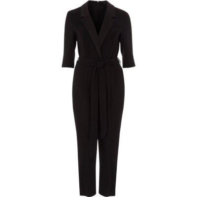 River Island Womens Tuxedo Tapered Jumpsuit