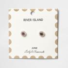 River Island Womens June Birthstone Stud Earrings