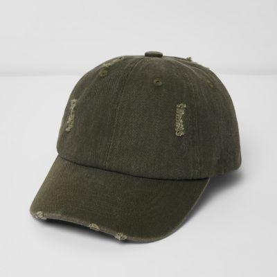 River Island Mens Distressed Cap