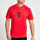River Island Mens 'mcmlx' Embroidered Regular Fit T-shirt