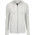 River Island Mens Knit Muscle Fit Zip Hoodie