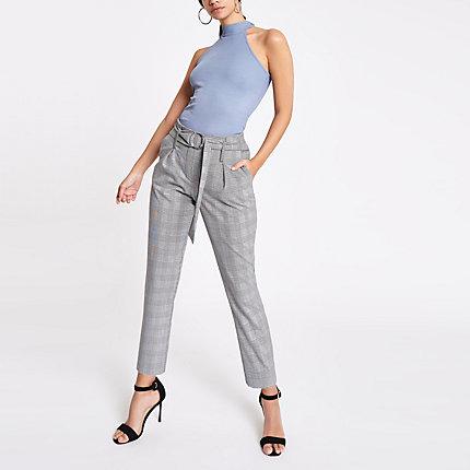 River Island Womens High Neck Ribbed Cut Out Vest