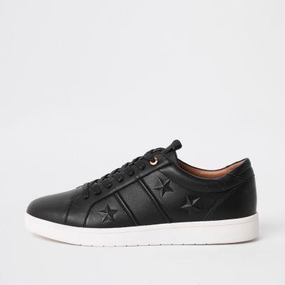 River Island Mens Star Embossed Sneakers