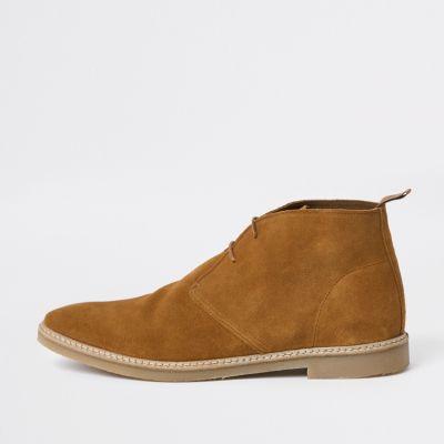 River Island Mens Suede Eyelet Desert Boots