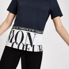 River Island Womens 'mon Coeur' Hem Print T-shirt
