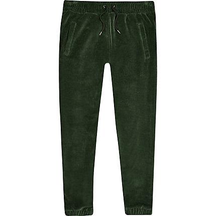 River Island Mens 'r96' Velour Slim Fit Joggers