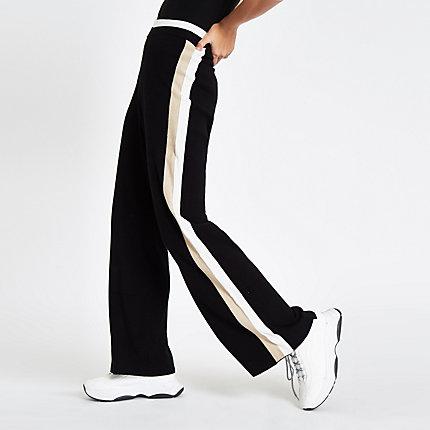 River Island Womens Knit Side Stripe Varsity Pants