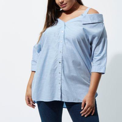 River Island Womens Plus Cold Shoulder Shirt