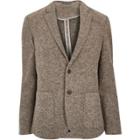 River Island Mens Brushed Wool-blend Slim Blazer