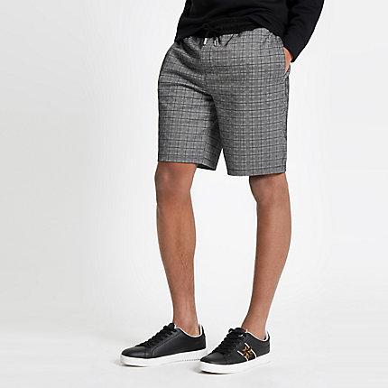 River Island Mens Slim Fit Check Shorts