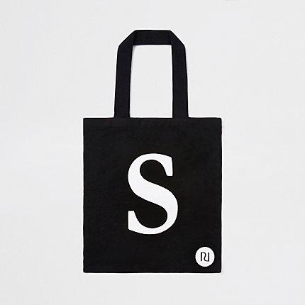 River Island Womens 's' Initial Shopper Tote Bag