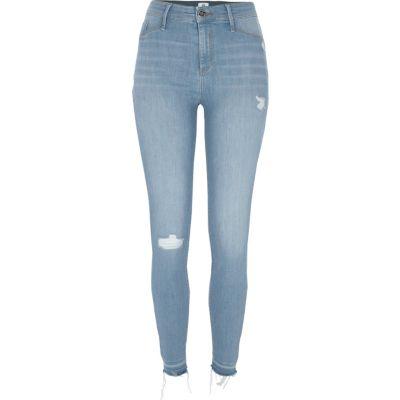 River Island Womens Molly Distressed Skinny Jeggings