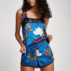 River Island Womens Chain Floral Print Pajama Shorts