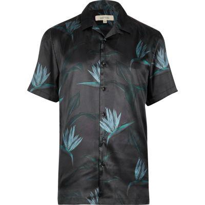River Island Mensteal Paradise Print Shirt